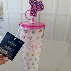 Roller Rabbit x target Rainbow Disco hearts tumbler NWT